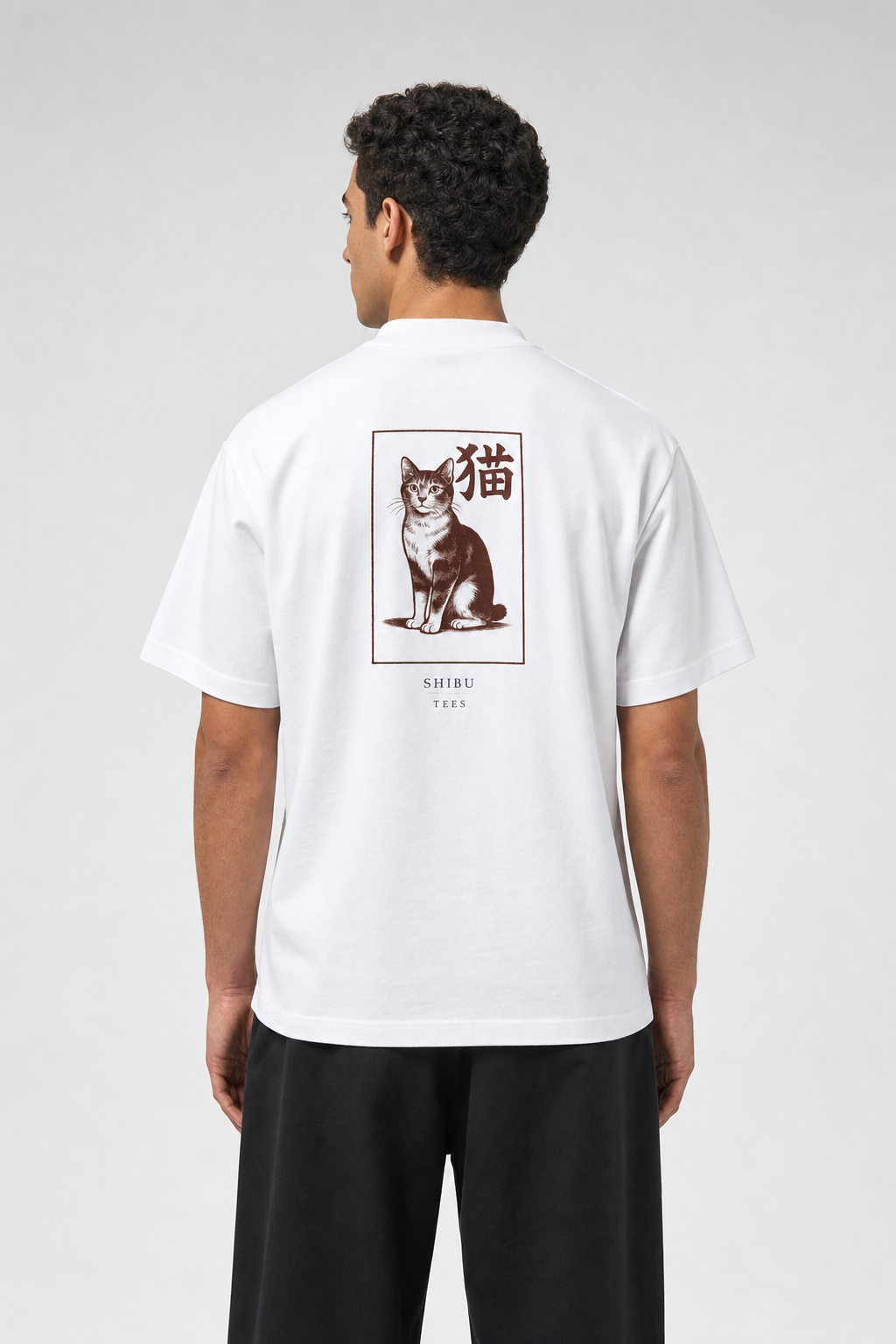 Cat T-Shirt — studio model back