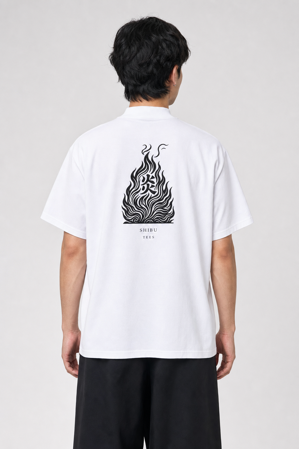 Fire T-Shirt — studio model back