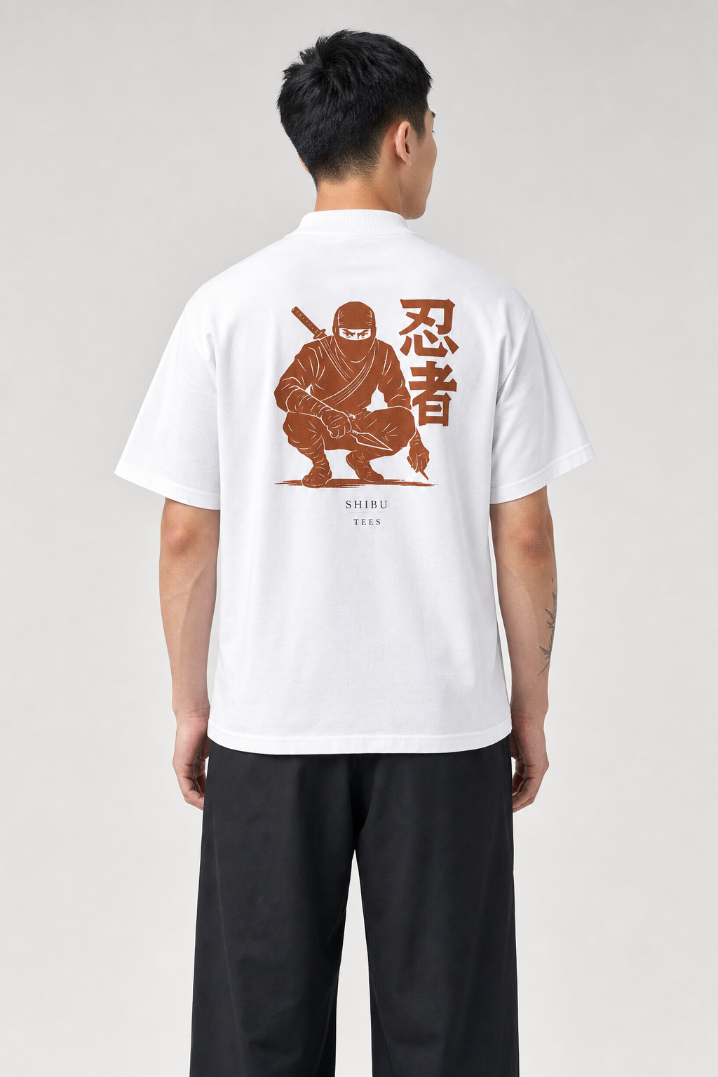 Ninja T-Shirt — studio model back