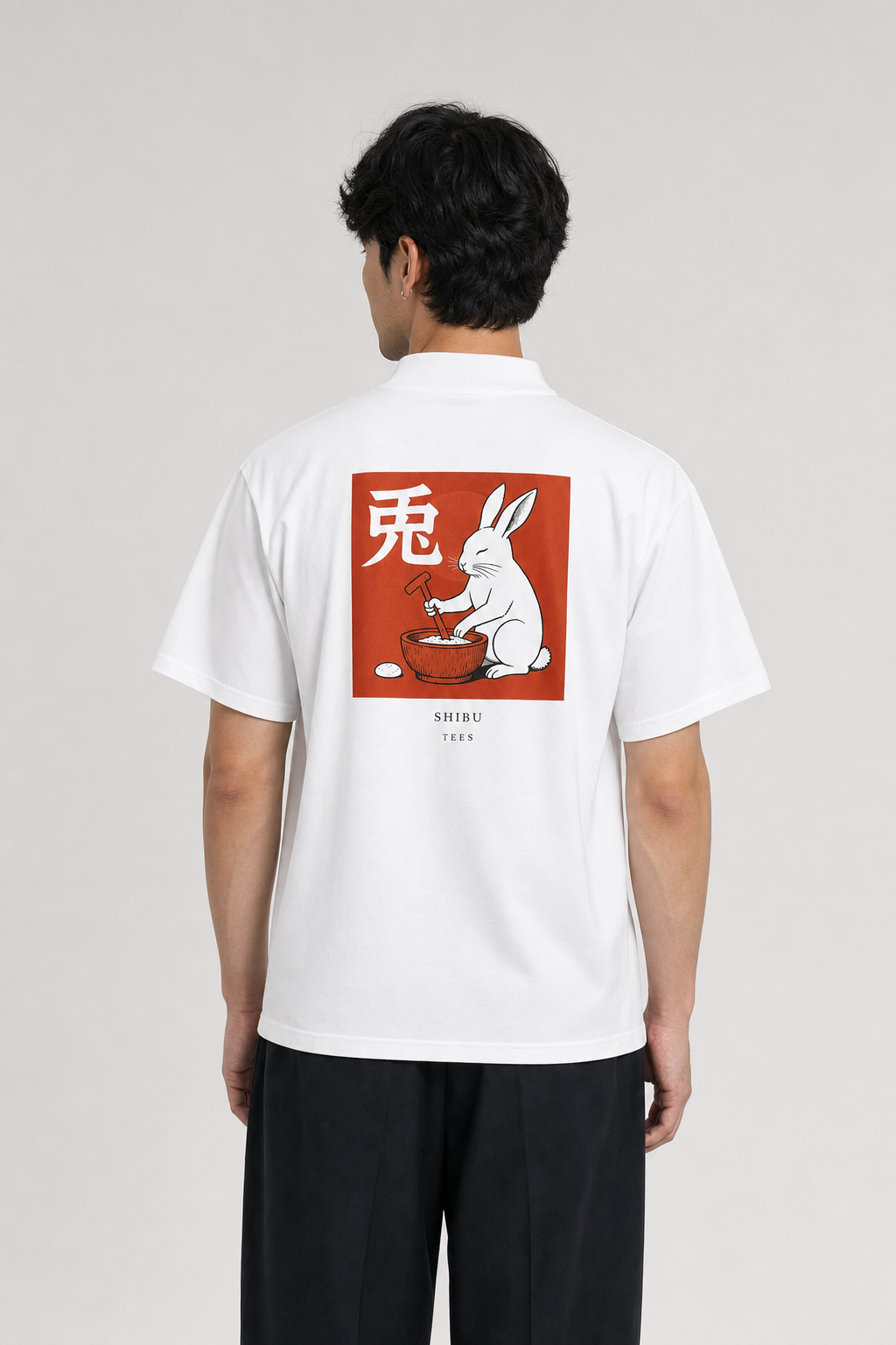 Rabbit T-Shirt — studio model back