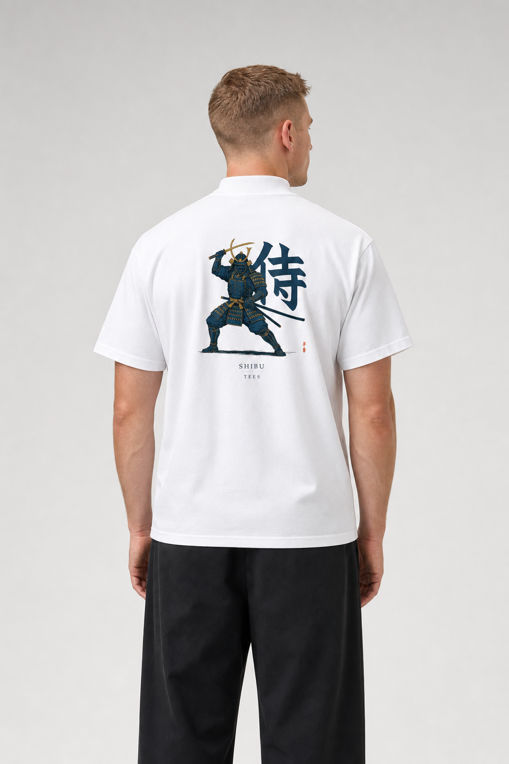 Samurai T-Shirt — studio model back