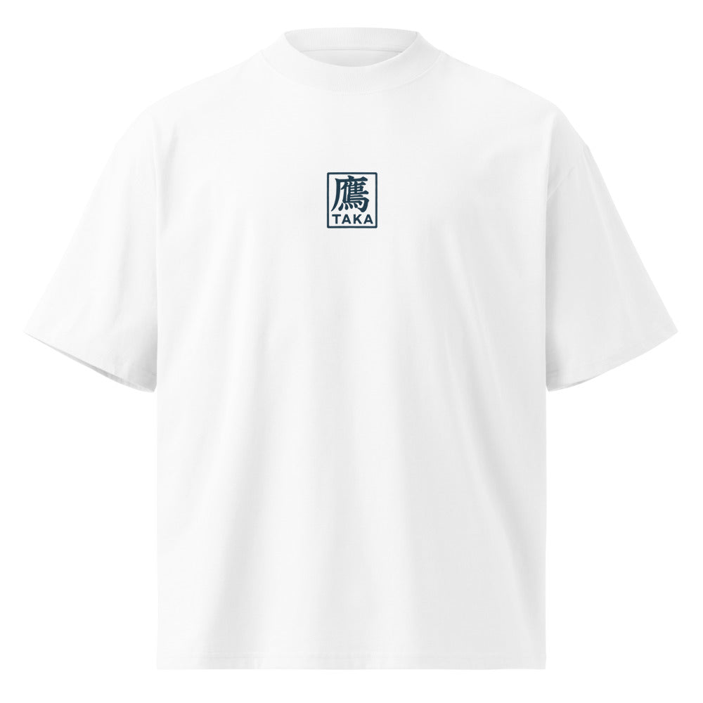 Vintage White — T-shirt eagle chest print monochrome.