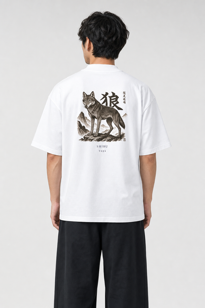 Wolf T-Shirt — studio model back