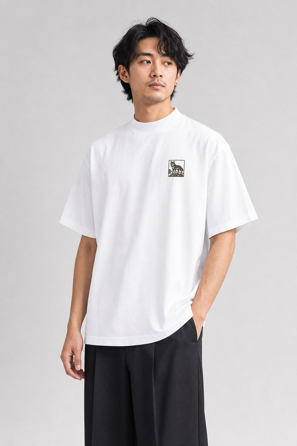 Wolf T-Shirt — studio model front